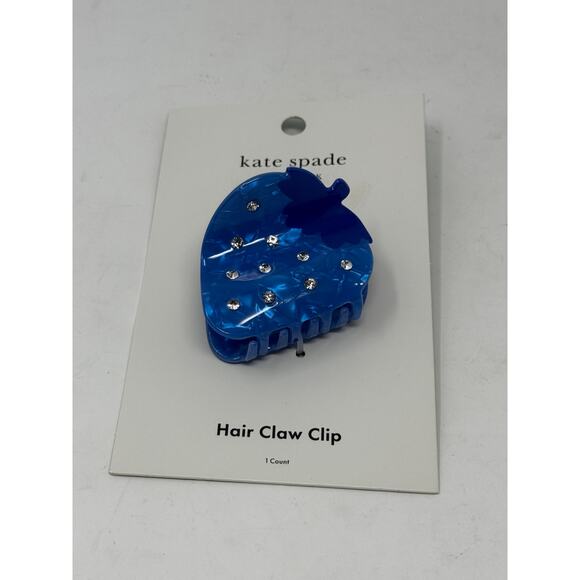 Kate Spade New York X Target Blue Strawberry Claw Hair Clip Limited Edition NEW - Picture 4 of 7
